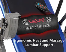 Load image into Gallery viewer, INNOVA HEALTH AND FITNESS ITM4800 Advanced Heat and Massage Inversion Table,Black/ Blue / Gray