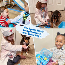 Load image into Gallery viewer, Liberry Doctor Kit for Toddlers 3 4 5 Years Old, Kids Doctor Play Set for Girls Boys Toy, Pretend Play Medical Kit with Stethoscope & Costume for Birthday Gift Blue
