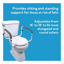 Load image into Gallery viewer, Carex Toilet Safety Frame - Toilet Safety Rails With Adjustable Width - Toilet Rails For Elderly, Handicap, Home Health Care Equipment After Surgery, Supports 300lbs