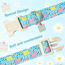 Load image into Gallery viewer, ARING PET Happy Birthday Dog Collar, Cute Blue Cake Doggy Collars for Puppy Small Medium Large Boy Girl Dogs, for Dog Birthday Parties Photo Shoots Celebration Gifts-XS