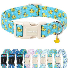 Load image into Gallery viewer, ARING PET Summer Dog Collar, Cute Blue Yellow Duck Doggy Collars for Puppy Small Medium Large Boy Girl Dogs, for Daily Photos Beach Walking Hiking Picnic-L