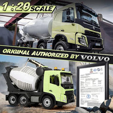 Load image into Gallery viewer, Double E Volvo FMX 1:20 RC Cement Mixer Truck - 360° Rotating Drum + 7 Realistic Sounds & LED Lights