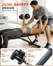Load image into Gallery viewer, Rendpas Adjustable Dumbbells Set of 2, Select Weight Dumbbell Set, 5 in 1 Free Dumbbell Set with Anti-Slip Texture Handle, Weight Set For Home Gym Suit both Men and Women