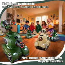 Load image into Gallery viewer, 2 Pack RC Battle Tanks, RC Tank that Shoots with Infrared System & Sound Effects, Remote Control Tank with HP Station