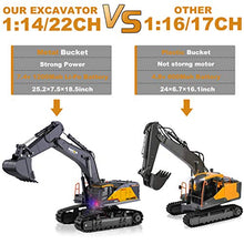 Load image into Gallery viewer, NAM Remote Control Excavator Toy 1/14 Scale Excavator, 22 Channel Upgrade Full Functional Construction Vehicles