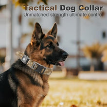 Load image into Gallery viewer, 2026 Upgrade Dog Collar with IPX8 Waterproof AirTag Holder,Military Tactical Handle and Ultra-Durable Metal Buckle/Night Reflective,GPS Collar for Medium to Large Dogs (Camouflage Khaki/XL)