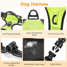 Load image into Gallery viewer, No Pull Dog Harness, No-Choke Soft Padded Reflective Dog Vest Harness with Front Clip & Top Handle, 2 Quick-Release Buckles, Adjustable for Small Medium Large Dogs
