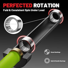 Load image into Gallery viewer, PAPABABE Barbell, 7ft Olympic Barbell 45lb, 30mm Green Chrome Grip & Black 2-Inch Sleeves -(Green/Black)