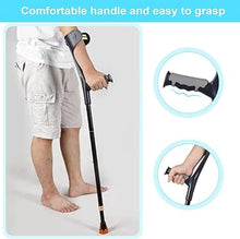 Load image into Gallery viewer, Antdvao Forearm Crutch for Adults(x1 Unit), Forearm Crutch with Cuffs, (Single Black)
