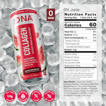 Load image into Gallery viewer, HYDRADNA- Sparkling Liquid Collagen Protein Water Drink Balanced Nutrients for Wellness - Sugar-Free - Keto-Friendly - No Gluten (12 Pack) Watermelon