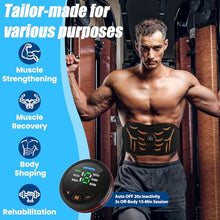 Load image into Gallery viewer, JUMPER Electronic Muscle Stimulator, ABS Stimulator, Ab Toning Belt Muscle Toner, Fitness Strength Training Workout Equipment for Men Women Black