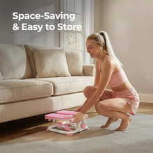 Load image into Gallery viewer, Sunny Health & Fitness Mini Stepper, Compact Home Workout Equipment for Legs & Glutes-Pink