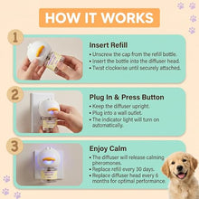 Load image into Gallery viewer, Dog Calming Diffuser – 1-Year Supply, Dual-Pheromone 15 Pack (3 Plug-in + 12 Refills) | Calming Pheromones Diffuser Kit for Anxiety, Barking, Chewing, Aggression, Indoor Urination & Separation Anxiety