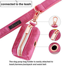 Load image into Gallery viewer, ARING PET Dog Poop Bag Holder, Velvet Doggy Waste Bag Dispenser Attach to Any Leashes, Portable Washable Pet Waste Pouch Dispenser with Metal Zipper