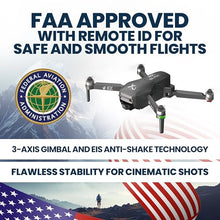 Load image into Gallery viewer, EZ Pro Drones with Camera for Adults 4K, Obstacle Avoidance, GPS Auto Return, 3-axis Gimbal, Follow Me Mode, Long Flight Time, FAA Remote ID