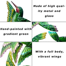 Load image into Gallery viewer, Voumsil Metal Hummingbird Wall Art Outdoor Hummingbird Decor Metal Fence Decorative Hummingbird Wall Hanging Decor Hand-made for Bird Bedroom Garden Patio Porch Fence 10 Inch…