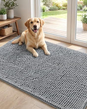 Load image into Gallery viewer, Dog Door Mat for Muddy Paws, 24"x60" Soft Chenille Absorbent Front Door Mat