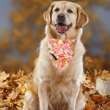 Load image into Gallery viewer, ARING PET Floral Dog Bandanas, Flower Leaf Triangle Scarf for Small Medium Large Boy Girl Dogs-Size S