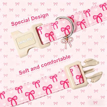 Load image into Gallery viewer, ARING PET Girl Dog Collar, Cute Pink Bow Girly Doggy Collars for Puppy Small Medium Large Female Dogs Pet, for Daily Photos Outdoor Walking Hiking Picnic, XL