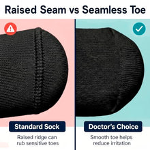 Load image into Gallery viewer, Doctor's Choice Diabetic Socks for Men, Seamless Crew Socks with Non-Binding Top, Provides Extra Comfort for Gout, 4-Pairs, Black, Large, Size 10-13