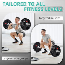 Load image into Gallery viewer, Fitvids Cast Iron 1" Standard Weight Plates Including 5FT Standard Barbell Bar & Star Locks – 95 Pounds Set