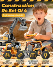 Load image into Gallery viewer, Remote Control Excavators with 360 Rotation, Metal Parts, Little Builders, Big Action (4pcs)