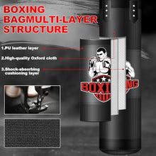 Load image into Gallery viewer, Punching Bag for Adults, 4FT Oxford Heavy Boxing Bag with Chains and Hand Wraps, Boxing Equipment for MMA Karate Kickboxing, Unfilled