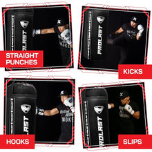Load image into Gallery viewer, PROLAST 4 Ft 135 Lb XL Heavy Punching Boxing Bag for Adults, MMA, Martial Arts, Muay Thai, Kicking, Strength Training Equipment, Unfilled, New Edition Logo, Black