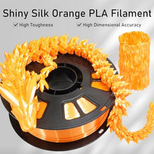 Load image into Gallery viewer, DO3D Silk Orange PLA Satin Shiny 3D Printer Filament, 1.75mm Diameter 1kg Spool 2.2lbs for FDM 3D Printers