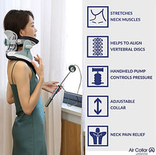 Load image into Gallery viewer, Neck Traction Device by Air Collar - Neck Stretcher - Cervical Traction Device - Neck & Shoulder Pain Relief - Stretcher Collar for Improved Spine Alignment - (2nd Gen - Manual) - See Size Chart*