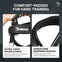 Load image into Gallery viewer, DMoose Fitness Neck Harness Plus for Weight Lifting - Soft Padded Head & Chin Strap with 30" Heavy Duty Steel Chain, 2 Bands & Door Anchor - Neck Exerciser & Strengthener (Neck Harness Plus)