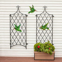 Load image into Gallery viewer, Voumsil Metal Hummingbird Wall Art Outdoor Hummingbird Decor Metal Fence Decorative Hummingbird Wall Hanging Decor Hand-made for Bird Bedroom Garden Patio Porch Fence 10 Inch…
