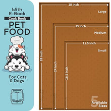 Load image into Gallery viewer, PetHappily Dog Food Mat - Raised Edges Dogs Mat for Food and Water Prevent Spill, Waterproof Cat Food Mats Protect Floors, Easy Clean Dog Bowl Mats for Food and Water, Silicone Pet Food Tray