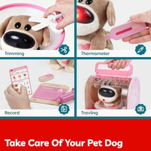 Load image into Gallery viewer, TOP BRIGHT Doctor Kit for Toddlers 3-5, Pretend Play Doctor Set with Pink Veterinarian Costume, DR Kit Dress Up Toys for Kids, Role Play Dog Vet Playset, Christmas Birthday Gifts for Girls Boys 3 4 5