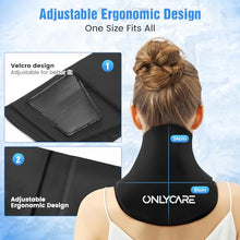 Load image into Gallery viewer, ONLYCARE Neck Ice Pack Wrap Gel - Upgraded Ice Packs for Neck Reusable, Hot and Cold Compress, Relief of Pain, Swelling, Sprains, Office Pressure