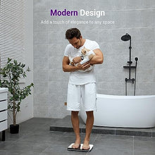 Load image into Gallery viewer, Ovutek Scale for Body Weight, Highly Accurate 450lb Digital Bathroom Scales for People, Automatic Weighing Machine for Baby, Pet, Light Items, Large LED, Sturdy and Durable Base, White