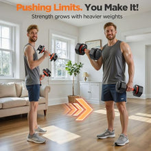 Load image into Gallery viewer, 2025 Updated Adjustable Dumbbell Set of 2, 5-IN-1 Weights Dumbbell Set with Storage Box, (55LBS Pair(Total 110LBS))