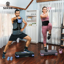 Load image into Gallery viewer, Green Black Exercise Step Platform Set with Kettlebell & Measuring Tape