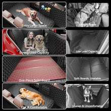 Load image into Gallery viewer, DIAMOOKY Dog Car Seat Cover for Back Seat, Waterproof Back Seat Extender for Dogs w/Door & Headrest Protector, Hard Bottom Pet Bed Hammock Holds 420lbs, for Cars SUVs Small Trucks(Not for 3-row seats)