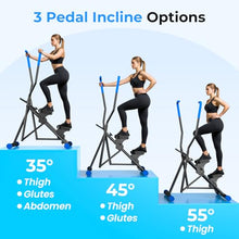 Load image into Gallery viewer, OWLSKY Stair Stepper Vertical Cardio Exercise Climber Stair-Master for Exercise at Home Full Body Workout Machine with Handlebar 330LBS Load with Adjustable Step Range Pedals