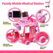 Load image into Gallery viewer, Liberry Doctor Kit for Toddlers Ages 3 4 5, Pretend Kids Doctor Playset with Cart, Costume and Stethoscope, Role Play Medical Toys Birthday Gift for Girls Boys (Pink)