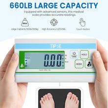 Load image into Gallery viewer, TIPRE Medical Grade Floor Scale Professional Physician Scale 660lb Wrestling Scale for Body Weight Bariatric Scale Heavy Duty Easy to Read Separate Display Screen for Home, Hospital & Physician Use