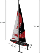 Load image into Gallery viewer, Remote Control Sailboat Model Huge for Adult Teens Fall Water Recreation Sailboat Model 84 Inch (213cm)
