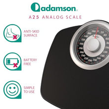 Load image into Gallery viewer, Adamson A25 Scales for Body Weight - Up to 400 LB - New Version - 5.3" Dial on 12.4" x 10.2" Platform