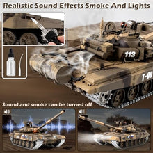 Load image into Gallery viewer, Supdex 1/16 RC Tank, Heng Long Russian T90 Army Toy with Smoke, Sound and Lights, 2.4G Remote Control Tank That Shoots