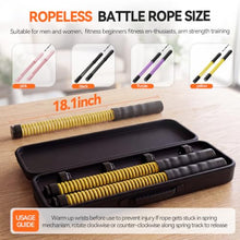 Load image into Gallery viewer, LunaHush Weighted Ropeless Battle Ropes for Home Gym, 3 Adjustable Resistance, Heavy Duty Cordless Battle Ropes for HIIT, Full Body Workout, Men & Women, Yellow