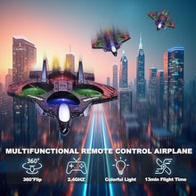 Load image into Gallery viewer, LIHBCAIYI Foam RC Airplane, Remote Control Planes with LED Lights Fighter Jet