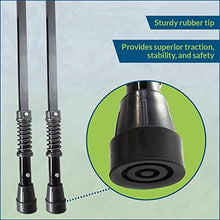 Load image into Gallery viewer, York Nordic - Spring Cushion Crutches Perfect for Sports Injuries and Travel - Heights 4'7" to 6'6" - Adjust Down to 22" for Travel