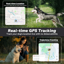 Load image into Gallery viewer, DBDD AI GPS Tracker for Dogs (30lbs+) - Real-Time Location & AI Health Assistant, Electronic Fence Collar for Escape Artists, Waterproof Dog GPS Tracker for Medium Large Dogs, iOS Android
