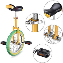 Load image into Gallery viewer, 24 inch Freestyle Unicycle Wheel, Leakproof Butyl Wheel Tire, Non-Slip Pedals, for Juggling/Entertaining Outdoor Sports Safe, Comfortable